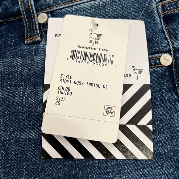 NWT Sandrine Rose Jeans X Free People | Indigo Light Washed Zipper Jeans - Picture 2 of 3